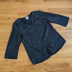 Hennes black ramie top S